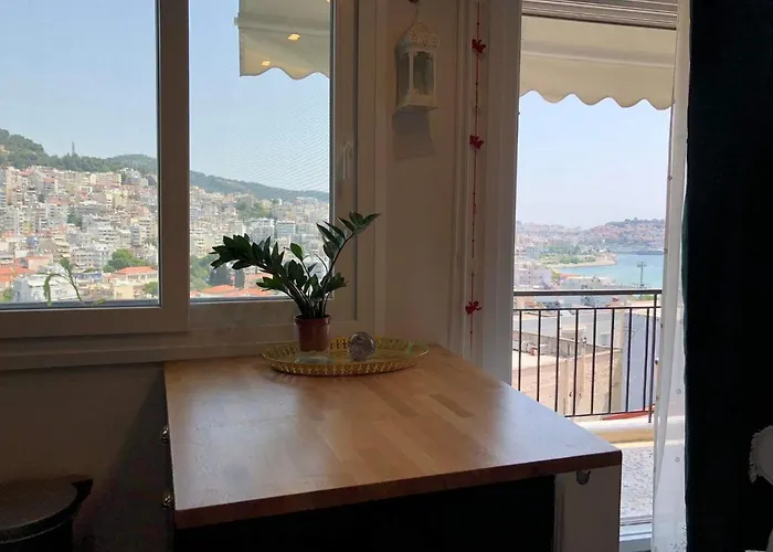 Sea And Castle Panoramic View Daire Kavala